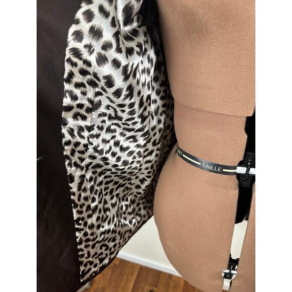 Chico's Women's Brown Animal Print Lining Single Button Blazer Size Small - Picture 5 of 9